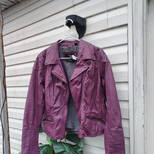 Women's Purple Harley Davidson Leather Jacket